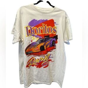 NWOT Doritos Unisex White Short Sleeve Graphic Tee Shirt - Doritos Racing Size M
